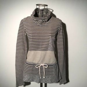 SATURDAY SUNDAY Striped Trio Cowlneck Athleisure Lounge anthropologie